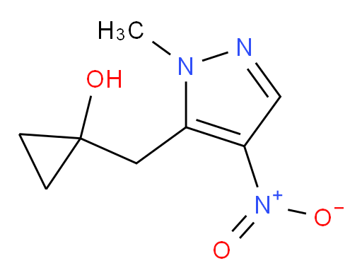 1-[(1-methyl-4-nitro-1H-pyrazol-5-yl)methyl]cyclopropan-1-ol