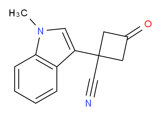 1-(1-methyl-1H-indol-3-yl)-3-oxocyclobutane-1-carbonitrile