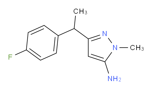 3-[1-(4-fluorophenyl)ethyl]-1-methyl-1H-pyrazol-5-amine