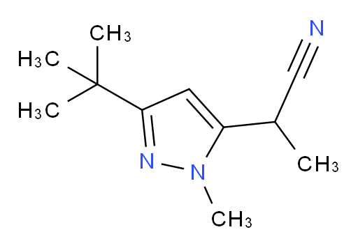 2-(3-tert-butyl-1-methyl-1H-pyrazol-5-yl)propanenitrile