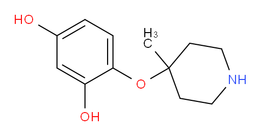 4-[(4-methylpiperidin-4-yl)oxy]benzene-1,3-diol