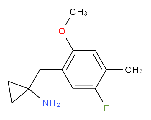 1-[(5-fluoro-2-methoxy-4-methylphenyl)methyl]cyclopropan-1-amine