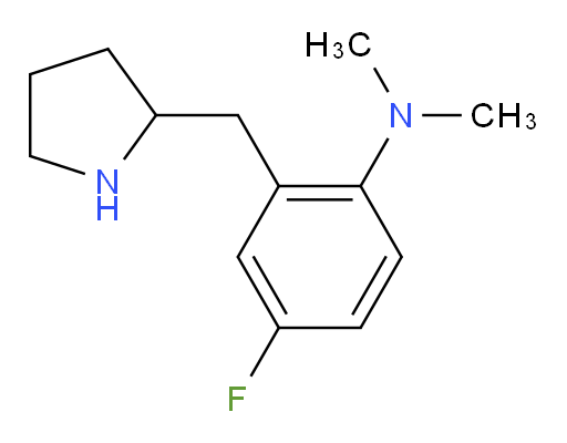 4-fluoro-N,N-dimethyl-2-[(pyrrolidin-2-yl)methyl]aniline