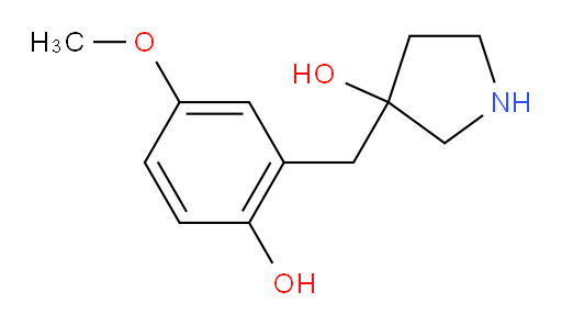 3-[(2-hydroxy-5-methoxyphenyl)methyl]pyrrolidin-3-ol