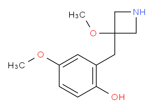 4-methoxy-2-[(3-methoxyazetidin-3-yl)methyl]phenol