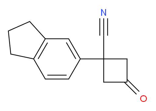 1-(2,3-dihydro-1H-inden-5-yl)-3-oxocyclobutane-1-carbonitrile