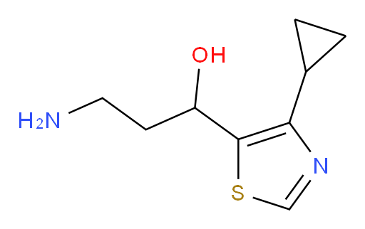 3-amino-1-(4-cyclopropyl-1,3-thiazol-5-yl)propan-1-ol