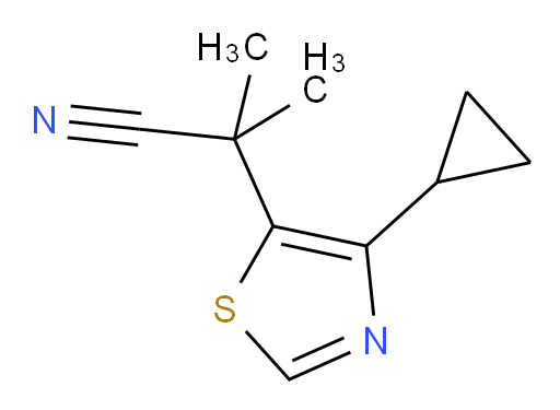 2-(4-cyclopropyl-1,3-thiazol-5-yl)-2-methylpropanenitrile