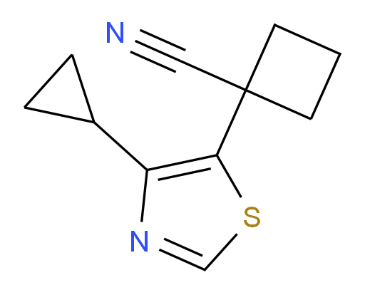 1-(4-cyclopropyl-1,3-thiazol-5-yl)cyclobutane-1-carbonitrile