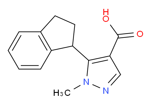 5-(2,3-dihydro-1H-inden-1-yl)-1-methyl-1H-pyrazole-4-carboxylic acid