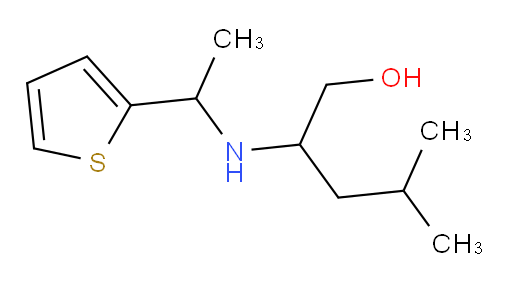 4-methyl-2-{[1-(thiophen-2-yl)ethyl]amino}pentan-1-ol