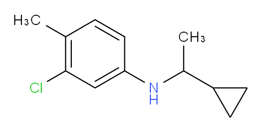 3-chloro-N-(1-cyclopropylethyl)-4-methylaniline