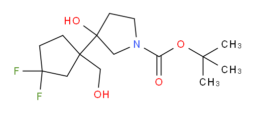 tert-butyl 3-[3,3-difluoro-1-(hydroxymethyl)cyclopentyl]-3-hydroxypyrrolidine-1-carboxylate