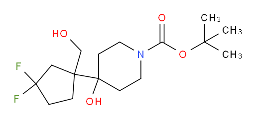 tert-butyl 4-[3,3-difluoro-1-(hydroxymethyl)cyclopentyl]-4-hydroxypiperidine-1-carboxylate