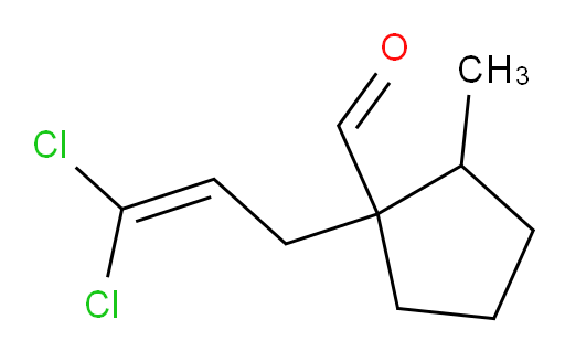 1-(3,3-dichloroprop-2-en-1-yl)-2-methylcyclopentane-1-carbaldehyde