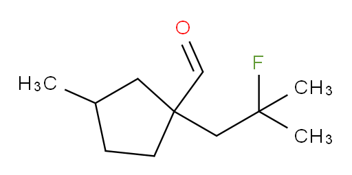 1-(2-fluoro-2-methylpropyl)-3-methylcyclopentane-1-carbaldehyde