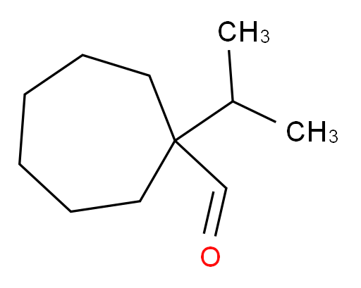 1-(propan-2-yl)cycloheptane-1-carbaldehyde