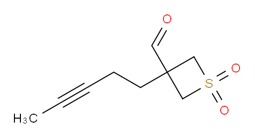 1,1-dioxo-3-(pent-3-yn-1-yl)-1lambda6-thietane-3-carbaldehyde