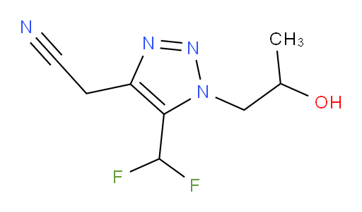 2-[5-(difluoromethyl)-1-(2-hydroxypropyl)-1H-1,2,3-triazol-4-yl]acetonitrile