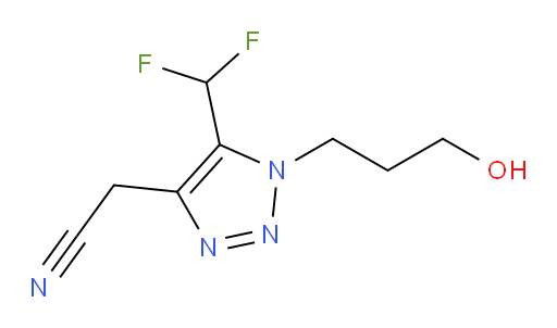 2-[5-(difluoromethyl)-1-(3-hydroxypropyl)-1H-1,2,3-triazol-4-yl]acetonitrile