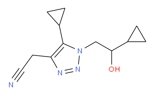 2-[5-cyclopropyl-1-(2-cyclopropyl-2-hydroxyethyl)-1H-1,2,3-triazol-4-yl]acetonitrile