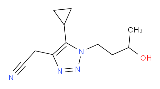 2-[5-cyclopropyl-1-(3-hydroxybutyl)-1H-1,2,3-triazol-4-yl]acetonitrile