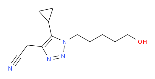 2-[5-cyclopropyl-1-(5-hydroxypentyl)-1H-1,2,3-triazol-4-yl]acetonitrile