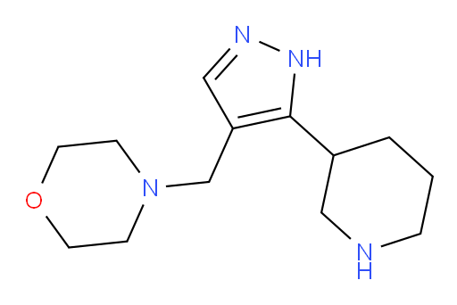 4-{[5-(piperidin-3-yl)-1H-pyrazol-4-yl]methyl}morpholine