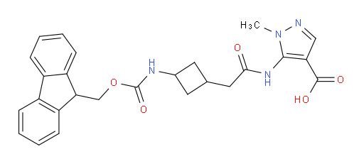 5-{2-[3-({[(9H-fluoren-9-yl)methoxy]carbonyl}amino)cyclobutyl]acetamido}-1-methyl-1H-pyrazole-4-carboxylic acid