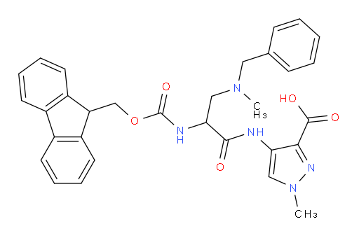 4-{3-[benzyl(methyl)amino]-2-({[(9H-fluoren-9-yl)methoxy]carbonyl}amino)propanamido}-1-methyl-1H-pyrazole-3-carboxylic acid