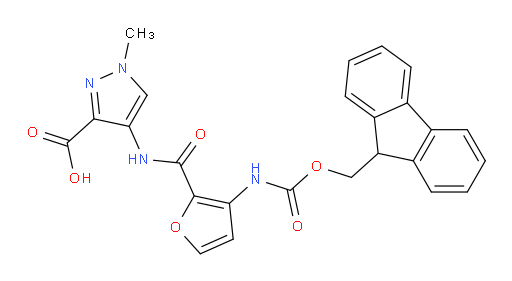 4-[3-({[(9H-fluoren-9-yl)methoxy]carbonyl}amino)furan-2-amido]-1-methyl-1H-pyrazole-3-carboxylic acid
