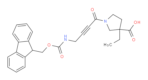 3-ethyl-1-[4-({[(9H-fluoren-9-yl)methoxy]carbonyl}amino)but-2-ynoyl]pyrrolidine-3-carboxylic acid