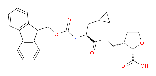 (2RS,3RS)-3-{[(2S)-3-cyclopropyl-2-({[(9H-fluoren-9-yl)methoxy]carbonyl}amino)propanamido]methyl}oxolane-2-carboxylic acid
