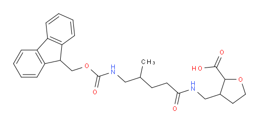 3-{[5-({[(9H-fluoren-9-yl)methoxy]carbonyl}amino)-4-methylpentanamido]methyl}oxolane-2-carboxylic acid
