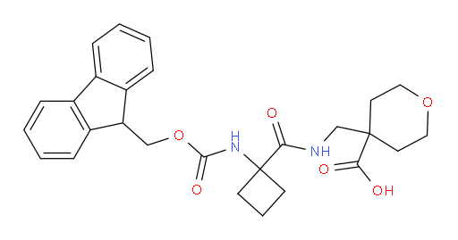 4-({[1-({[(9H-fluoren-9-yl)methoxy]carbonyl}amino)cyclobutyl]formamido}methyl)oxane-4-carboxylic acid