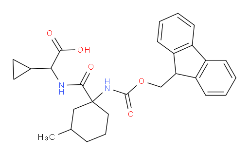 2-cyclopropyl-2-{[1-({[(9H-fluoren-9-yl)methoxy]carbonyl}amino)-3-methylcyclohexyl]formamido}acetic acid