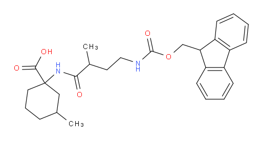 1-[4-({[(9H-fluoren-9-yl)methoxy]carbonyl}amino)-2-methylbutanamido]-3-methylcyclohexane-1-carboxylic acid