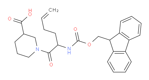 1-[2-({[(9H-fluoren-9-yl)methoxy]carbonyl}amino)hex-5-enoyl]piperidine-3-carboxylic acid