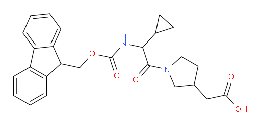 2-{1-[2-cyclopropyl-2-({[(9H-fluoren-9-yl)methoxy]carbonyl}amino)acetyl]pyrrolidin-3-yl}acetic acid