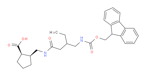 rac-(1R,2S)-2-({3-[({[(9H-fluoren-9-yl)methoxy]carbonyl}amino)methyl]pentanamido}methyl)cyclopentane-1-carboxylic acid