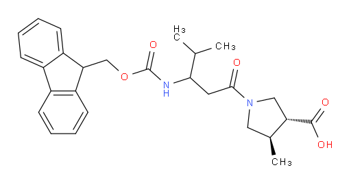 rac-(3R,4R)-1-[3-({[(9H-fluoren-9-yl)methoxy]carbonyl}amino)-4-methylpentanoyl]-4-methylpyrrolidine-3-carboxylic acid