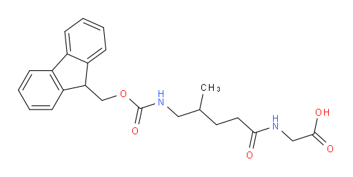 2-[5-({[(9H-fluoren-9-yl)methoxy]carbonyl}amino)-4-methylpentanamido]acetic acid