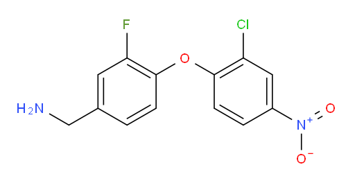 [4-(2-chloro-4-nitrophenoxy)-3-fluorophenyl]methanamine