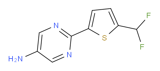 2-[5-(difluoromethyl)thiophen-2-yl]pyrimidin-5-amine
