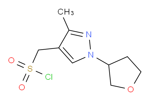 [3-methyl-1-(oxolan-3-yl)-1H-pyrazol-4-yl]methanesulfonyl chloride