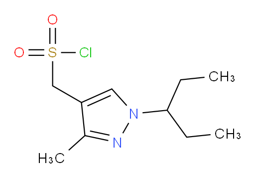 [3-methyl-1-(pentan-3-yl)-1H-pyrazol-4-yl]methanesulfonyl chloride
