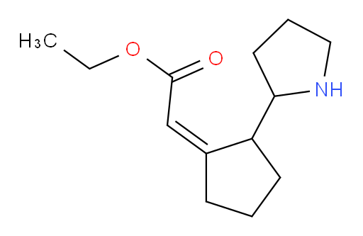 ethyl 2-[(1Z)-2-(pyrrolidin-2-yl)cyclopentylidene]acetate