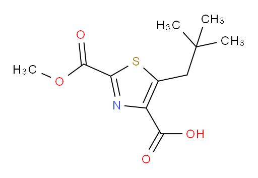 5-(2,2-dimethylpropyl)-2-(methoxycarbonyl)-1,3-thiazole-4-carboxylic acid