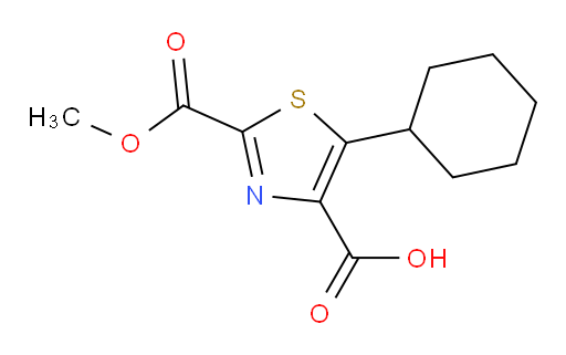 5-cyclohexyl-2-(methoxycarbonyl)-1,3-thiazole-4-carboxylic acid