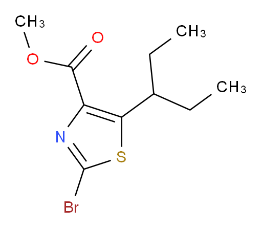 methyl 2-bromo-5-(pentan-3-yl)-1,3-thiazole-4-carboxylate